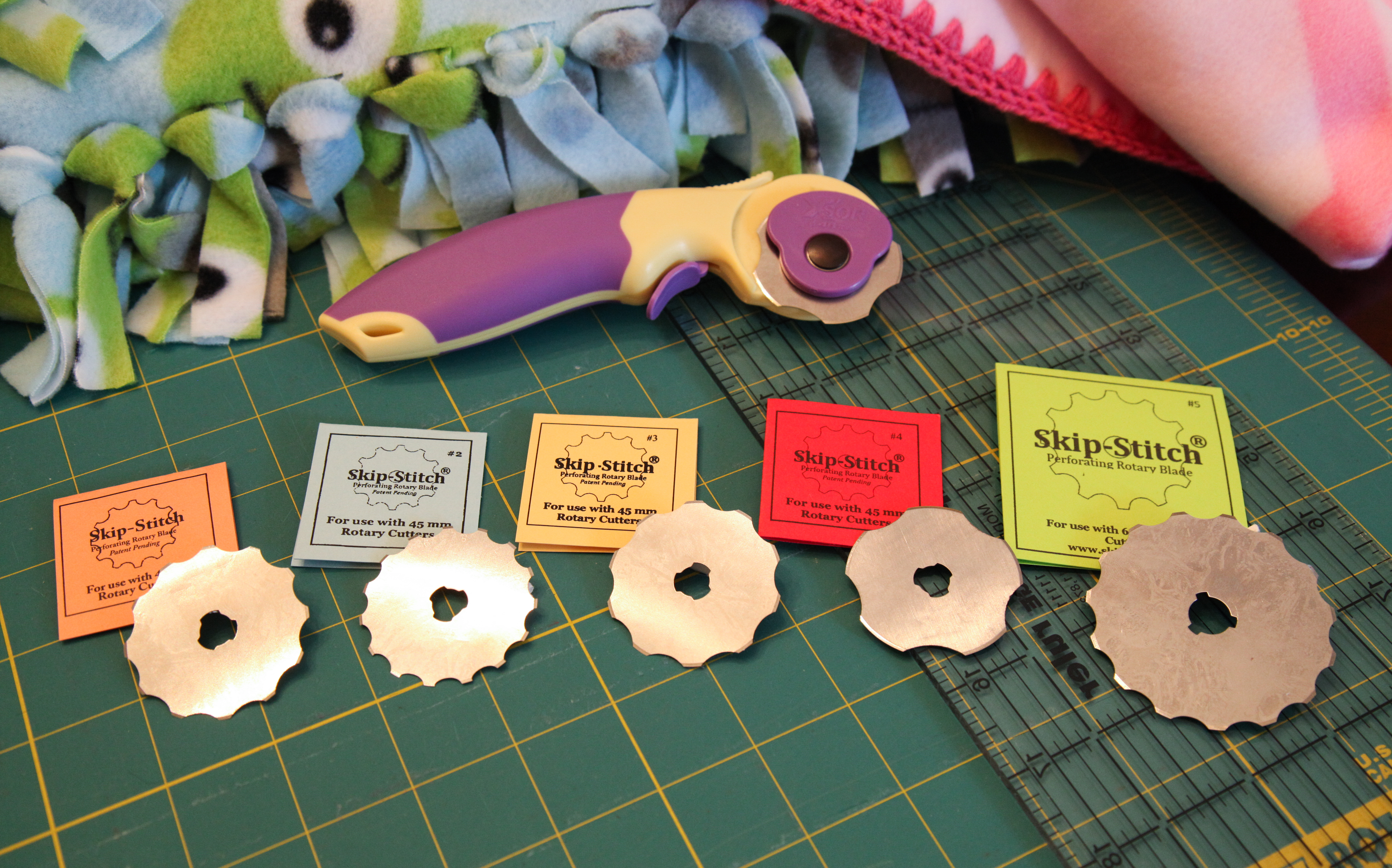 Repeat Crafter Me - Perfectly spaced holes to crochet through thanks to Skip-Stitch  Perforating Rotary Blades!
